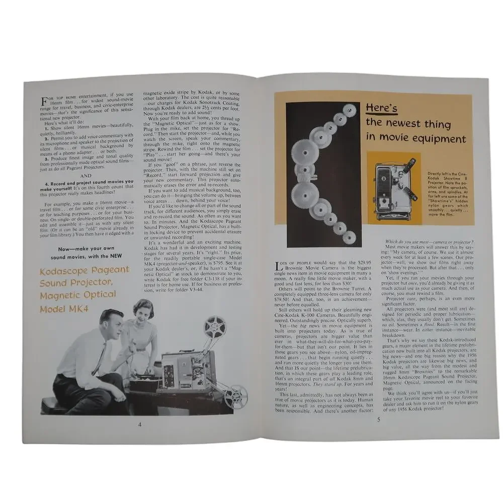 Kodak Movie News Magazine Booklet Set of Four (4) 1956 Eastman Kodak
